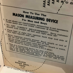 アド付き made in USA 靴サイズ計測デバイス1940-60年代Mason Measuring Device 6枚目の画像