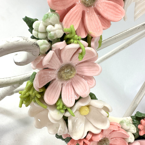 春色カラーのお花のリース リース Atelier tête-à-tête 通販 15388838