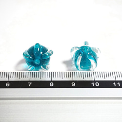 4個 すずらん 12mm オリーブ 花 ガラスビーズ アクセサリーパーツ 【A524】 3枚目の画像