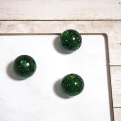5個 とんぼ玉 12mm グリーン ガラスビーズ ガラスパーツ アクセサリーパーツ 【A541】 2枚目の画像