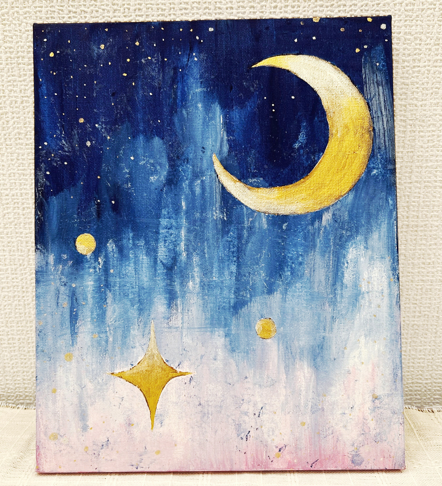 絵画三日月 18A4サイズ額縁無し原画