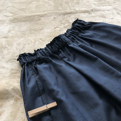 大島紬のリバーシブルジャケットとワイドパンツ　セットアップ　　青麻の葉　着物リメイク 10枚目の画像