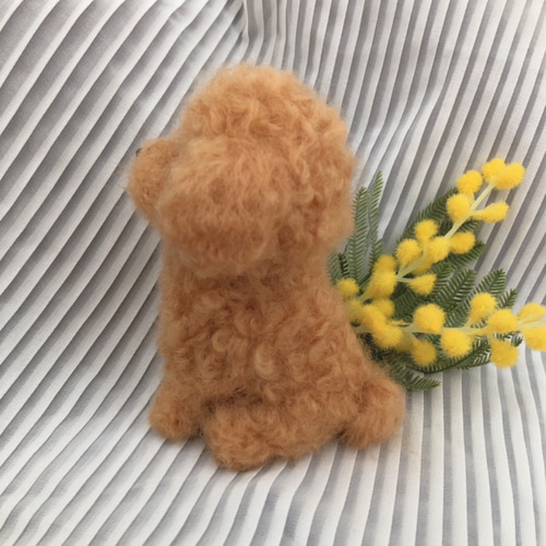 羊毛フェルト 毛糸 トイプードル（レッド）大きめ❣️23cm 羊毛フェルト 毛糸 トイプードル（レッド）大きめ❣️23cm