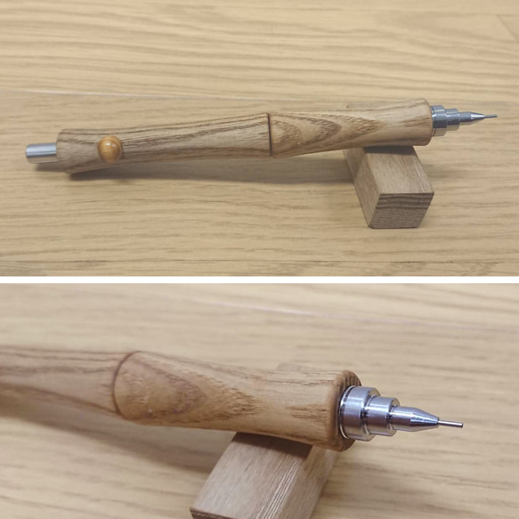 木軸シャープペンシル　PG-オーク  T-1　（茶色系）　製図用　木軸シャーペン　木製　限定販売 1枚目の画像