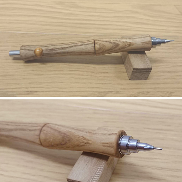 木軸シャープペンシル PG-オーク T-1 （茶色系） 製図用 木軸