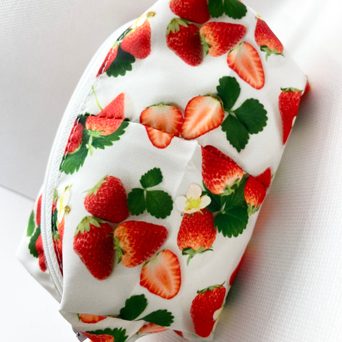 キュートなイチゴのインクジェットのポリエステル生地のポーチ ポーチ