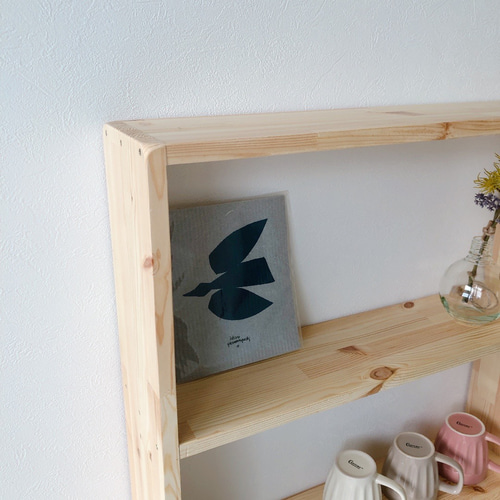 ＊送料込み＊シンプル棚 マグカップ収納 フリーラック 収納棚 オープンシェルフ ハンドメイド シンプル棚 マグカップ収納