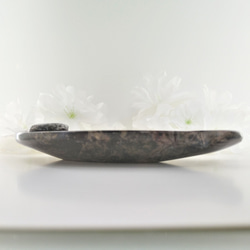 レア！～天然石　魚型　皿　器　ジャスパー　145ｍｍ　1個　アンモナイト付 3枚目の画像