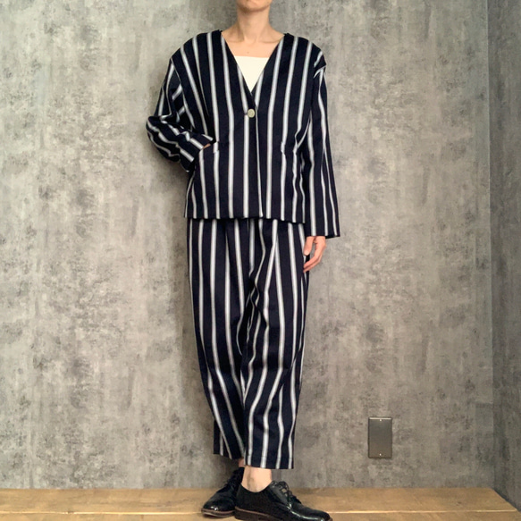 Sale ストライプジャケット　Striped jacket 2枚目の画像