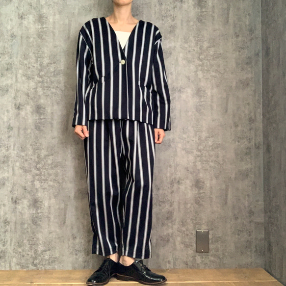 Sale ストライプジャケット　Striped jacket 3枚目の画像