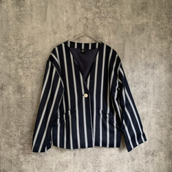 Sale ストライプジャケット　Striped jacket 4枚目の画像