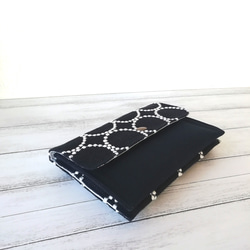 SALE☆ミナペルホネンtamburin刺繍リネンのツインマルチケース/navy× white 3枚目の画像