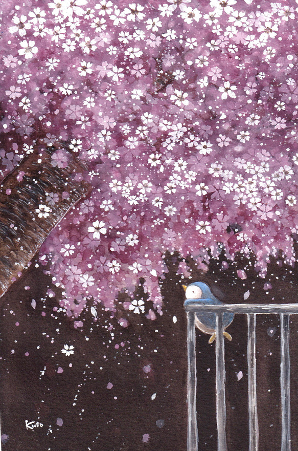 【受注制作】春の動物園【桜とペンギン】 2枚目の画像