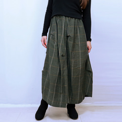 ダブルガーゼの変わりロングスカート、フリーサイズ 8枚目の画像