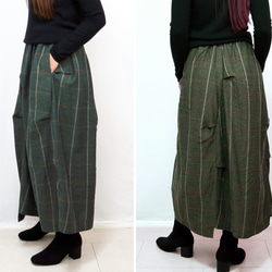 ダブルガーゼの変わりロングスカート、フリーサイズ 9枚目の画像