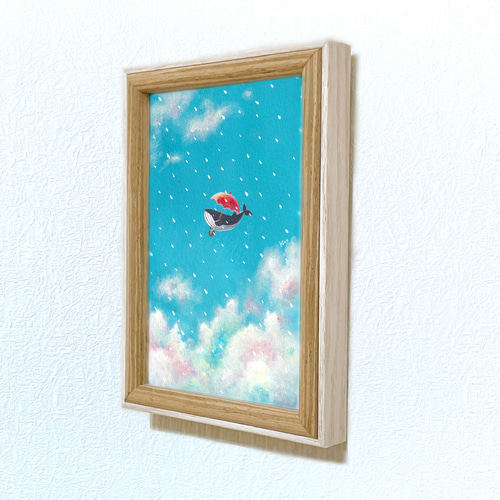水彩でクジラを描きました リクエストありがとうございました