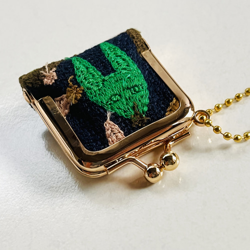ミナペルホネン　がま口ポシェット　repo レポ　ハンドメイド ミナペルホネン がま口ポシェット repo レポ ハンドメイド