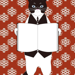 司書猫 ポストカード 10枚セット 本 クリスマス 黒猫 白猫 三毛猫 スコティッシュ ロシアンブルー ねこ ネコ 眼鏡 4枚目の画像