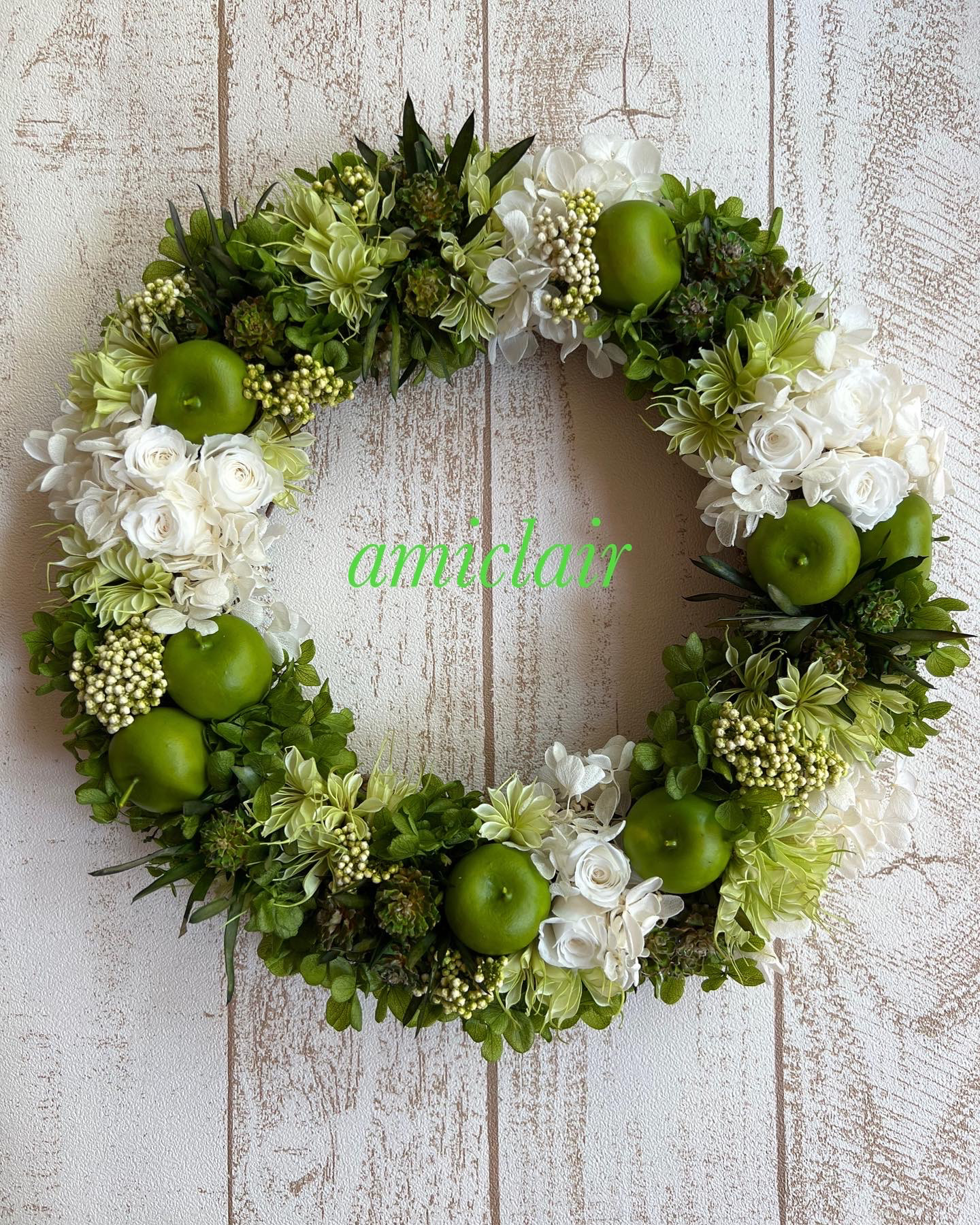 グリーンアップルの爽やかリース