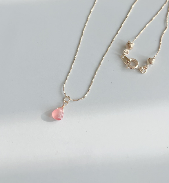 オーダー専用 鹿の角 インカローズのネックレス インカローズの華奢ネックレス ネックレス・ペンダント kirakira