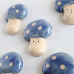 陶瓷蘑菇筷架（1件）（藍色） 第7張的照片