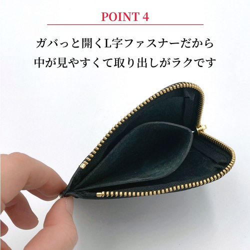 栃木レザー L字 財布 コンパクト 本革 L字ファスナー 革 ヌメ革
