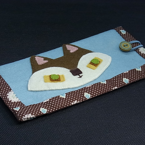 フェルト素材】羊毛フェルトで作ったキツネさんの眼鏡ケース！ メガネ