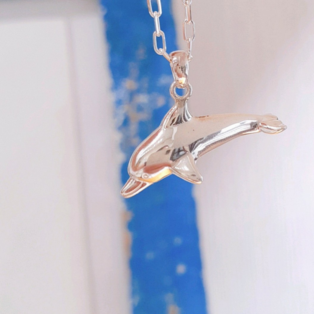 【イルカ ペンダント トップ】 ネックレス イルカネックレス イルカアクセサリー イルカジュエリー 京都アクセサリー