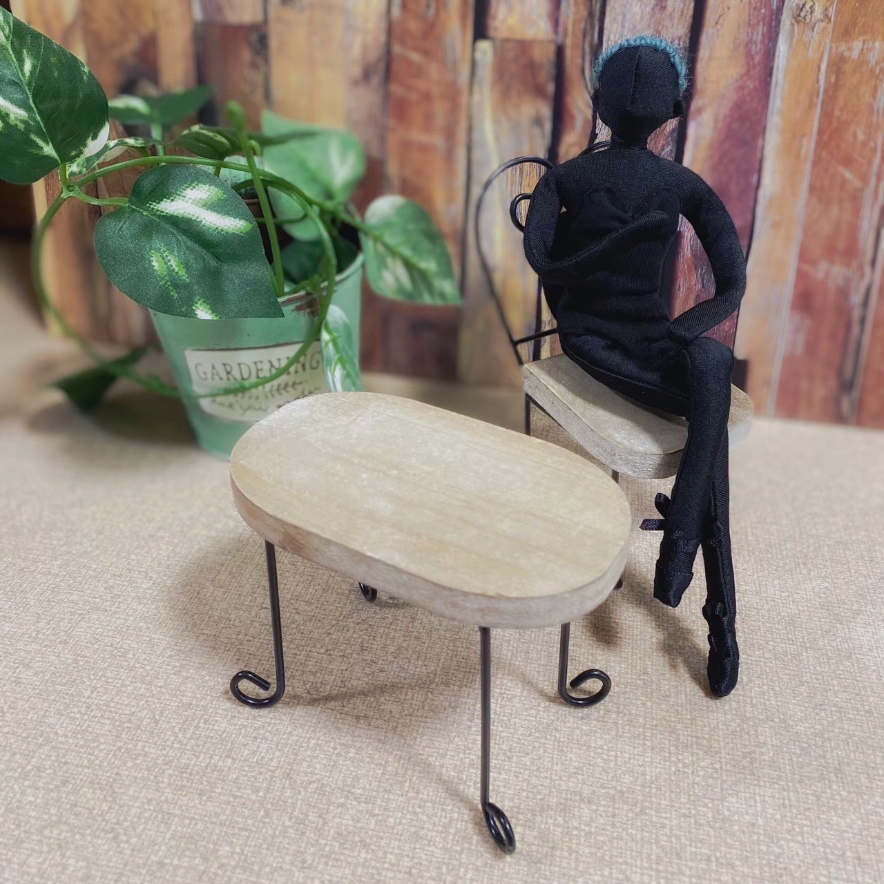 マネキン人形(マリー)スタンド付き［黒］