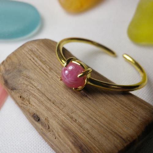 野田玉川鉱山 マリンローズ バラ輝石ロードナイト ペンダント雫　新品　保証書つき バラ輝石の指輪♪岩手県野田玉川鉱山産 4mm台座 マリンローズ