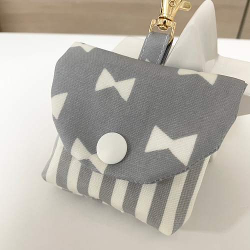 NEW☆ GPS BOTトークケース グレーリボン×グレーストライプ 雑貨