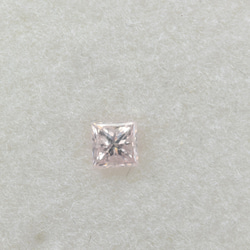 ピンクダイヤモンド0.139ct【鑑定書付】プリンセスカット　 1枚目の画像