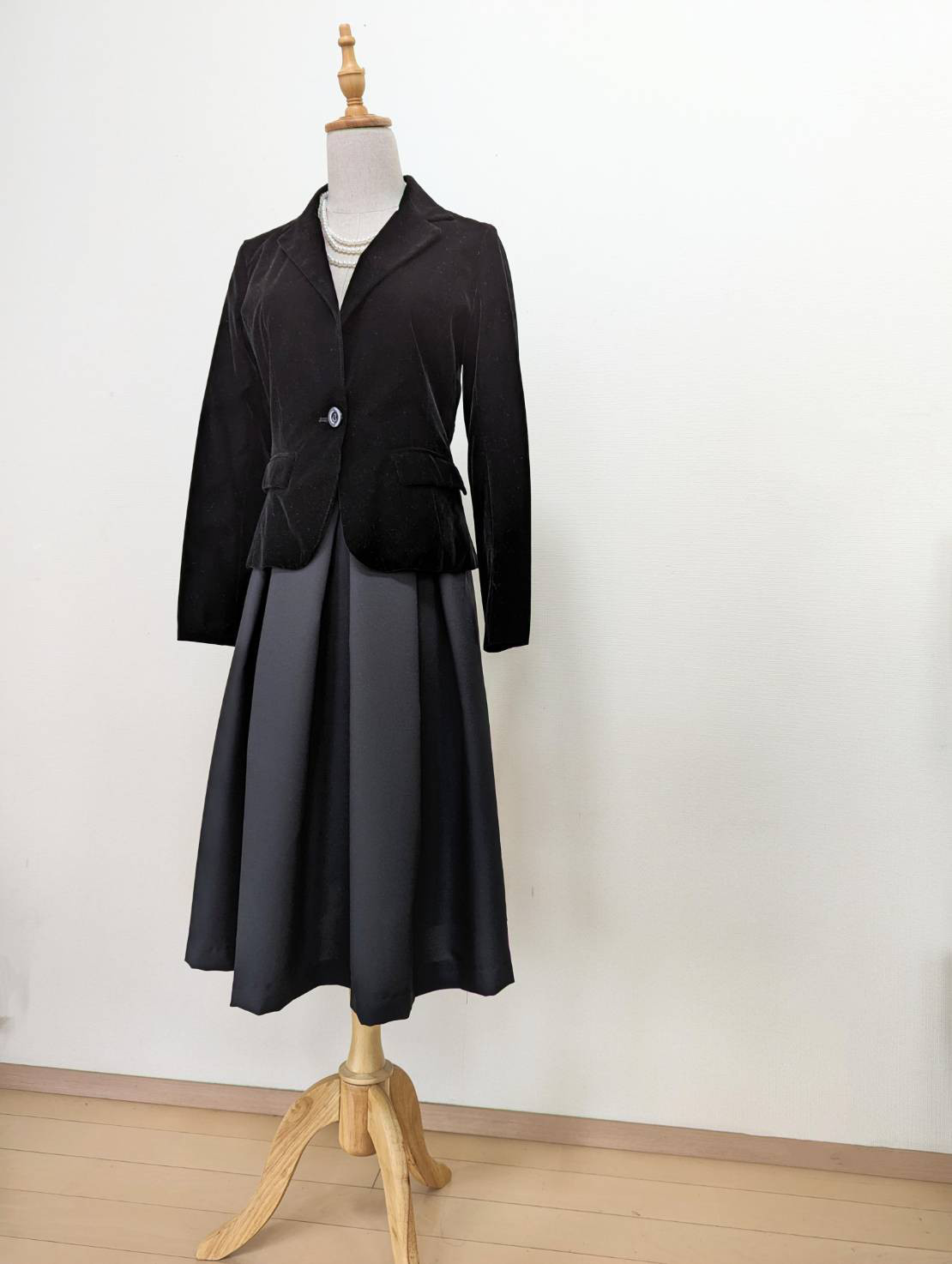 理想を叶えるフォーマルスカート(裏地なし)　W72cm　卒業式　入学式　セレモニー　しわになりにくい　　フレアースカート