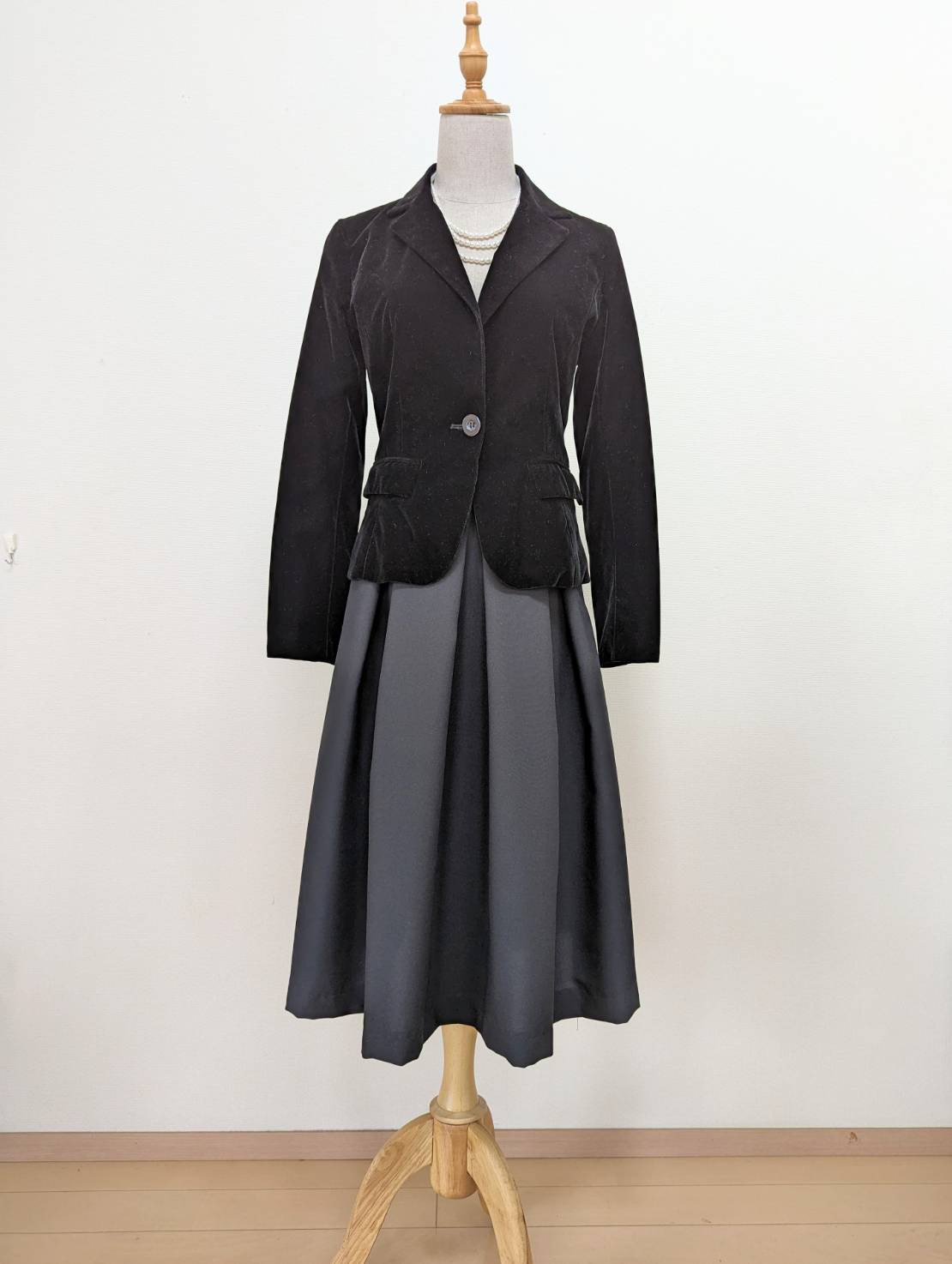 未使用&美品 組曲 フォ－マルス－ツ ボレロ スカート 卒服 お受験 160 セシール 制服4点セット 170 ブレザー スカートセット 卒業式 卒