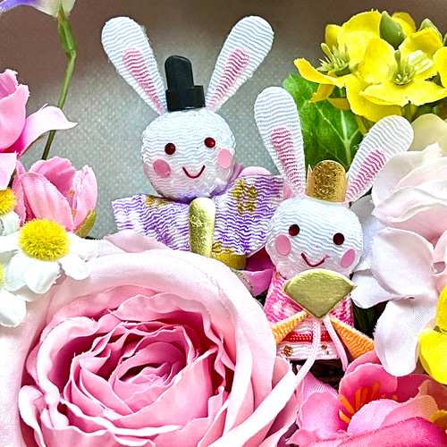 No.wreath-15513/ハート型ひな祭りリース 23-(1) 38x38cm/アーティ