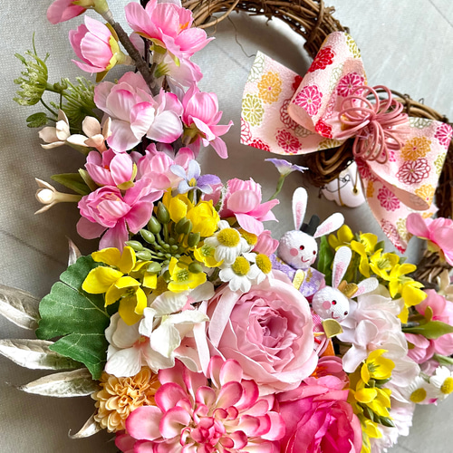 No.wreath-15513/ハート型ひな祭りリース 23-(1) 38x38cm/アーティ