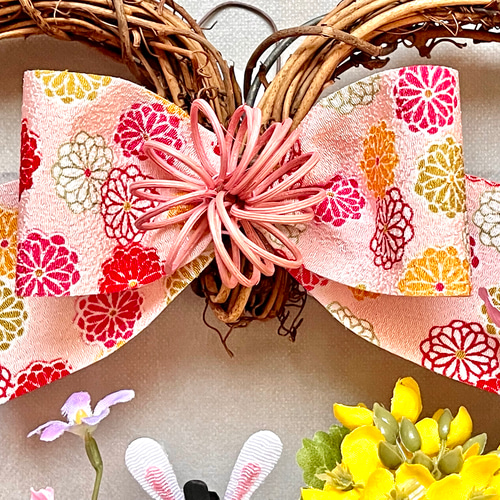 No.wreath-15513/ハート型ひな祭りリース 23-(1) 38x38cm