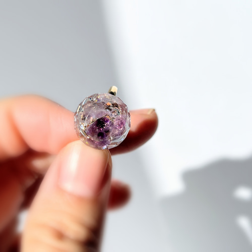 アメジストのヘキサゴンカットリング / 指輪 / レジン 指輪