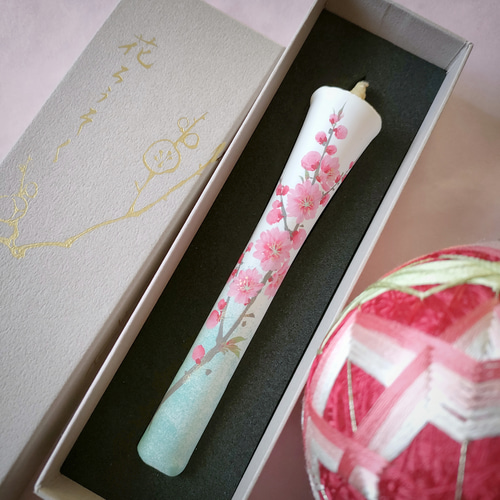 ひな祭り】『桃のぼんぼり』絵ろうそく 贈り物 手 誕生日 和蠟燭 伝統