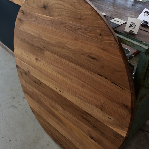 ウォルナットの丸天板 サイズオーダー承ります こたつ 円卓 ちゃぶ台