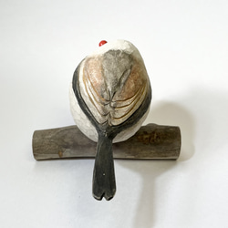 シマエナガ　木彫（クスノキ） 6枚目の画像