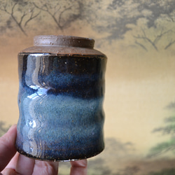 【再入荷！】湯呑み大(コスモブルー) フリーカップ　ギフト　★萩焼 4枚目の画像