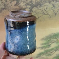 【再入荷！】湯呑み大(コスモブルー) フリーカップ　ギフト　★萩焼 7枚目の画像