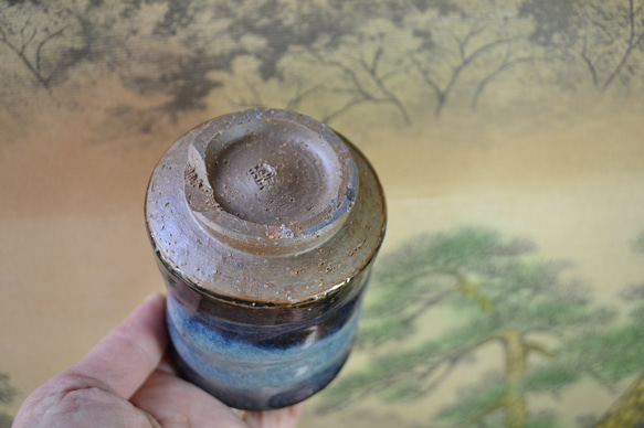 【再入荷！】湯呑み大(コスモブルー) フリーカップ　ギフト　★萩焼 6枚目の画像