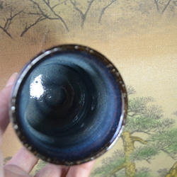 【再入荷！】湯呑み大(コスモブルー) フリーカップ　ギフト　★萩焼 5枚目の画像