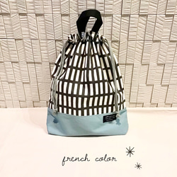 入園・入学準備◇昆虫柄グレー◇ポケット付キルティング裏地レッスン