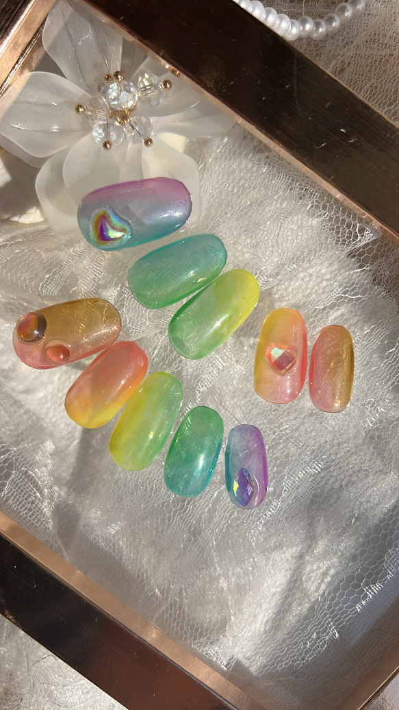 オーダーは10本1000円で承ります！】 オーバル ネイルチップ