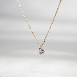 Tanzanite birthstone necklace [P033K18/K10TZ] 2枚目の画像