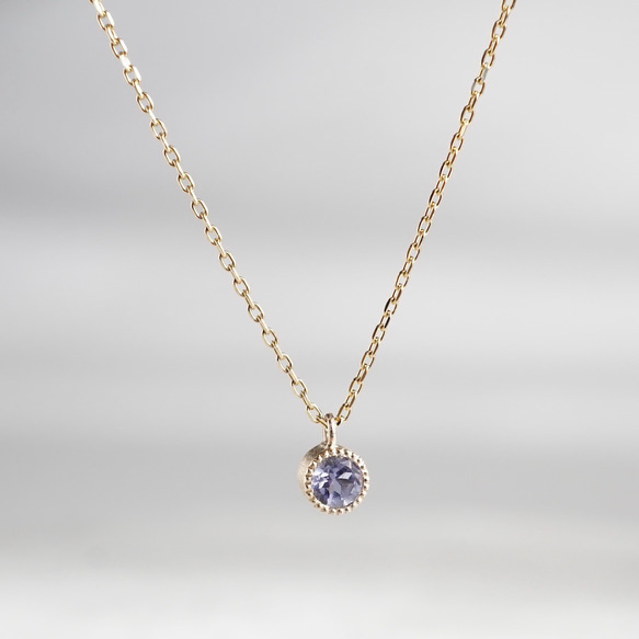 Tanzanite birthstone necklace [P033K18/K10TZ] 1枚目の画像