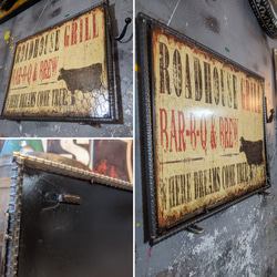 ウエスタン ステーキハウス  アメリカンダイナー アメリカン サインボード 焼肉屋さん 看板 #店舗什器 #自立式看板 5枚目の画像